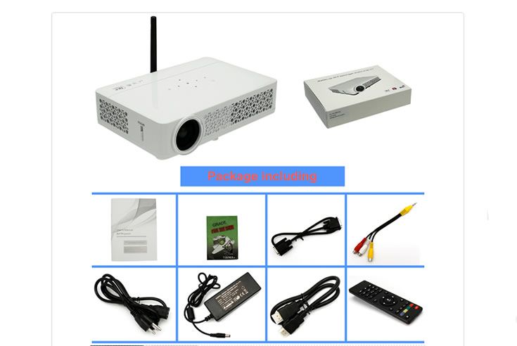 Android DLP HD 1080P 4K 3D WIFI Home Theater Projector