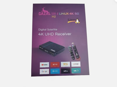 GAZAL VIP H2 DVB-S2 Dual WiFi HDMI HDR Linux 4K UHD Satellite Receiver