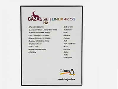 GAZAL VIP H2 DVB-S2 Dual WiFi HDMI HDR Linux 4K UHD Satellite Receiver