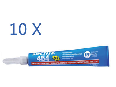 10 units LOCTITE 454 Surface Insensitive Instant Adhesive Gel 20g