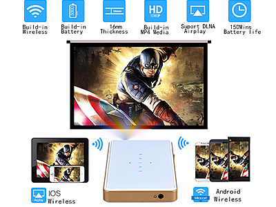 Pico handhold Projector Q6 wifi mirrowing for iPhone/Andorid phone/ipad